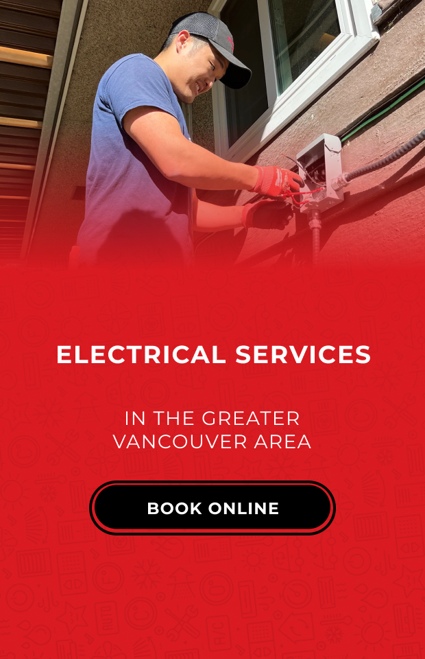 Banner featuring an electrician providing residential electrical services